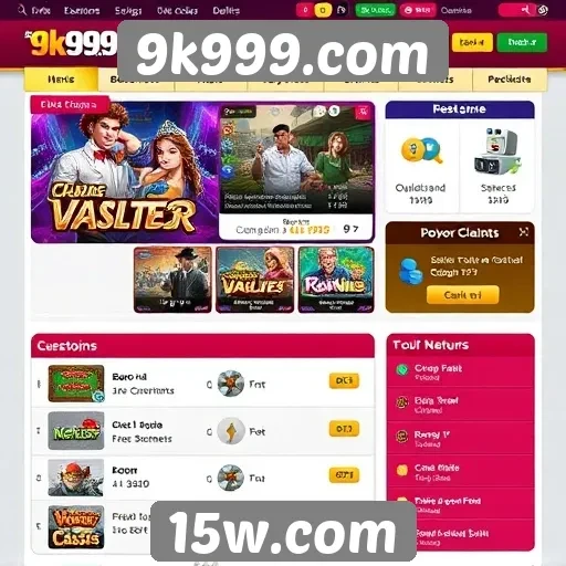 Avaliação da interface de usuário em 9k999.com